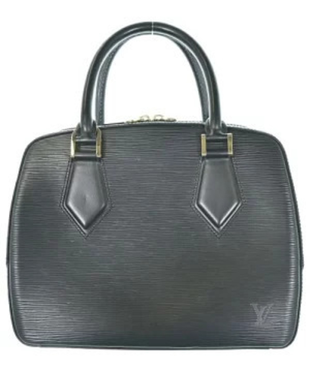 Louis Vuitton black leather Epi Sablon handbag rolled top handles